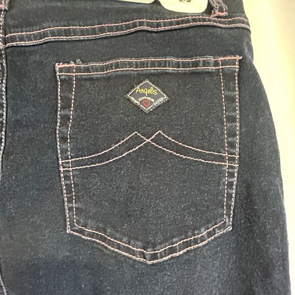 Angels SKIRT Vintage Stretch Blue Denim Size 9 Jr Made in Hong Kong - Picture 5 of 12